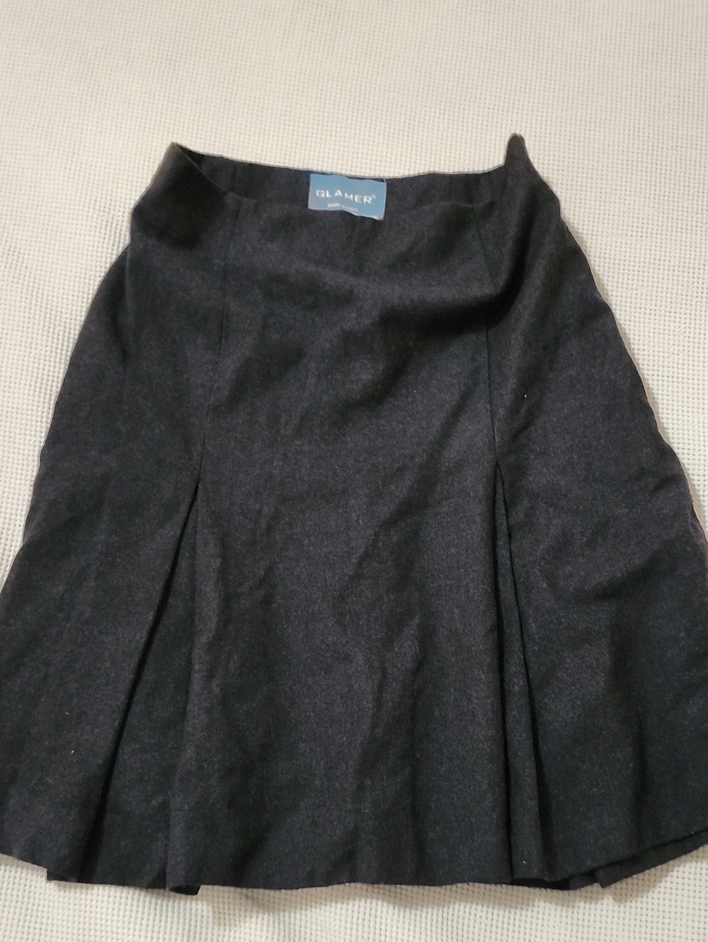 Black A-Line Pleated Skirt